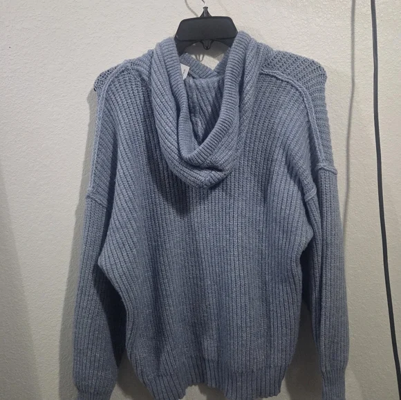 Cozy Casual Waffle Knit Hoodie Sweater   Oversized Pullover for Fall & Winter SM - Picture 3 of 8